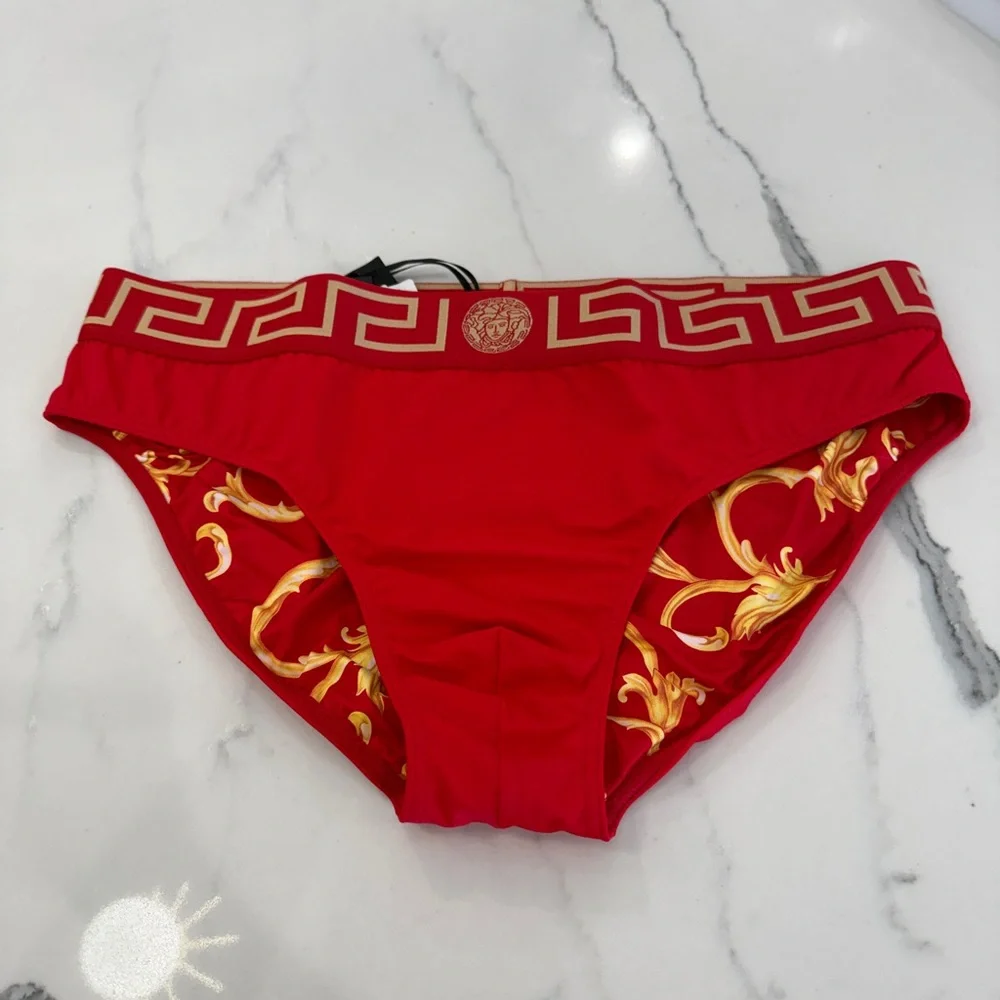 Versace Greca Border Swim Briefs